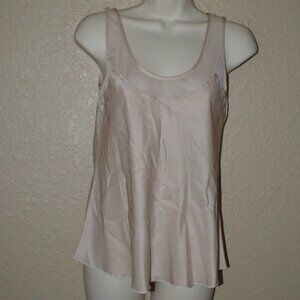 NWT $232 Brazeau Tricot Mix Media Goldy Silk Blend Tank Top Blouse